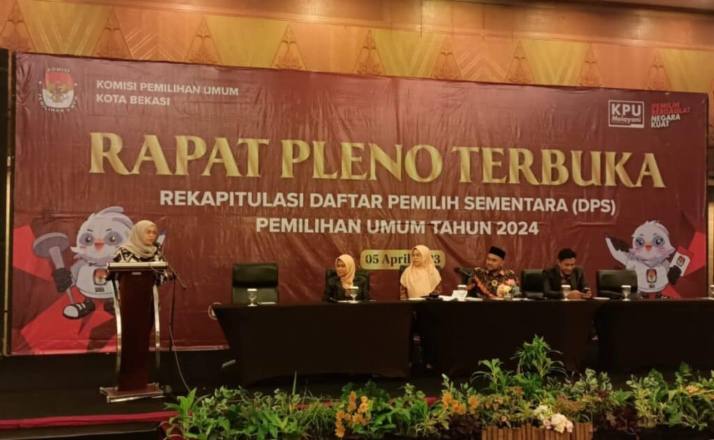 Tahapan Pemilu 2024 Kpu Kota Bekasi Gelar Pleno Terbuka Dps